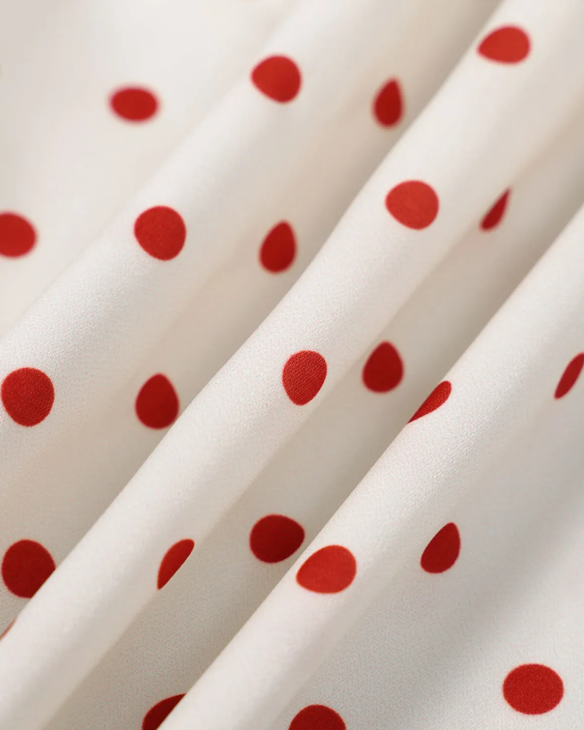 The Beige V Neck Polka Dot Button Midi Dress