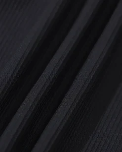 The Black Contrast Ribbed Bikini Top