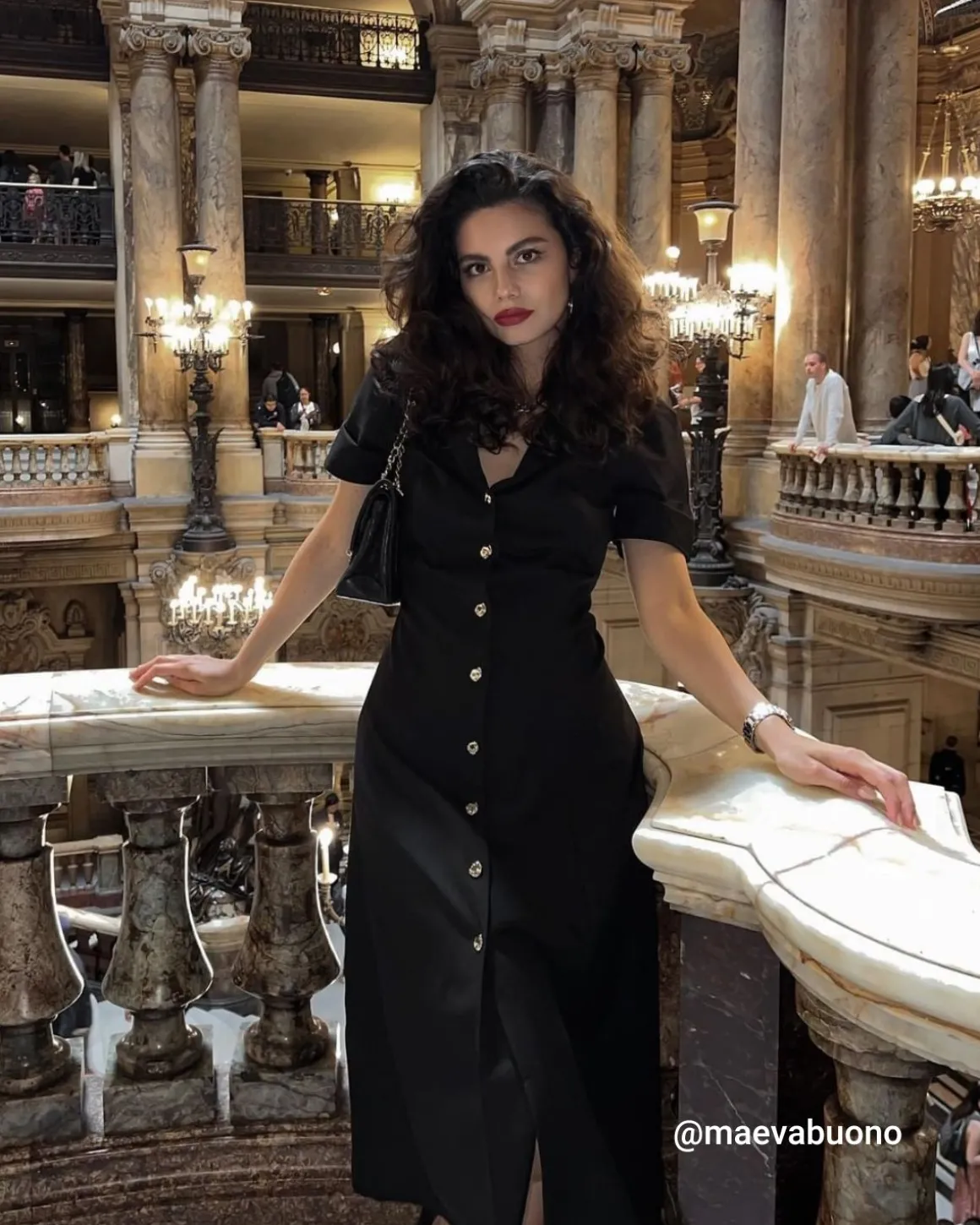 The Black V-Neck Tunic Midi Dress