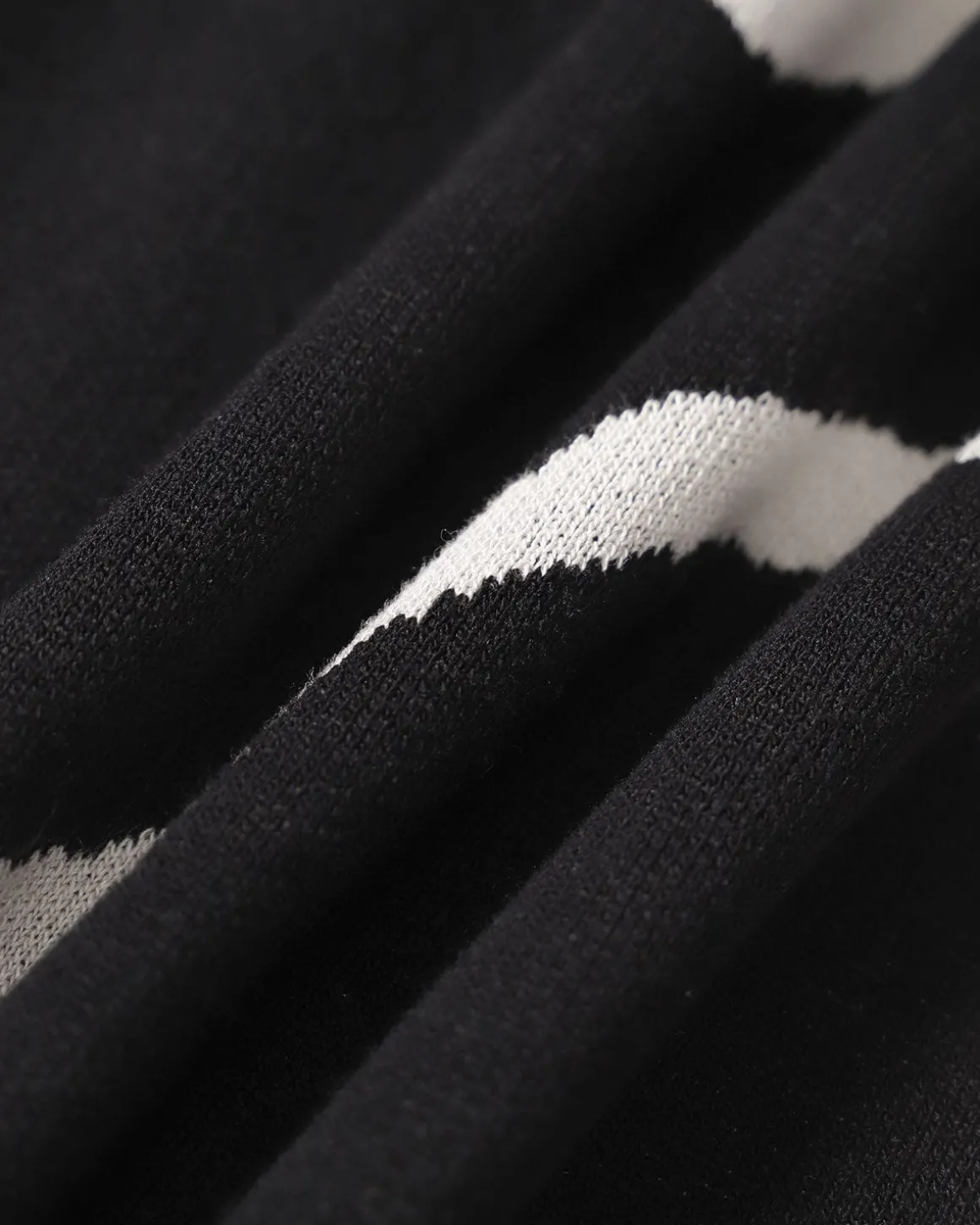 The Black Wave Mermaid Hem Knit Midi Dress
