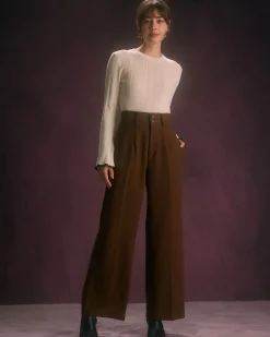 The Coffee Button Slant Pocket Straight Pants