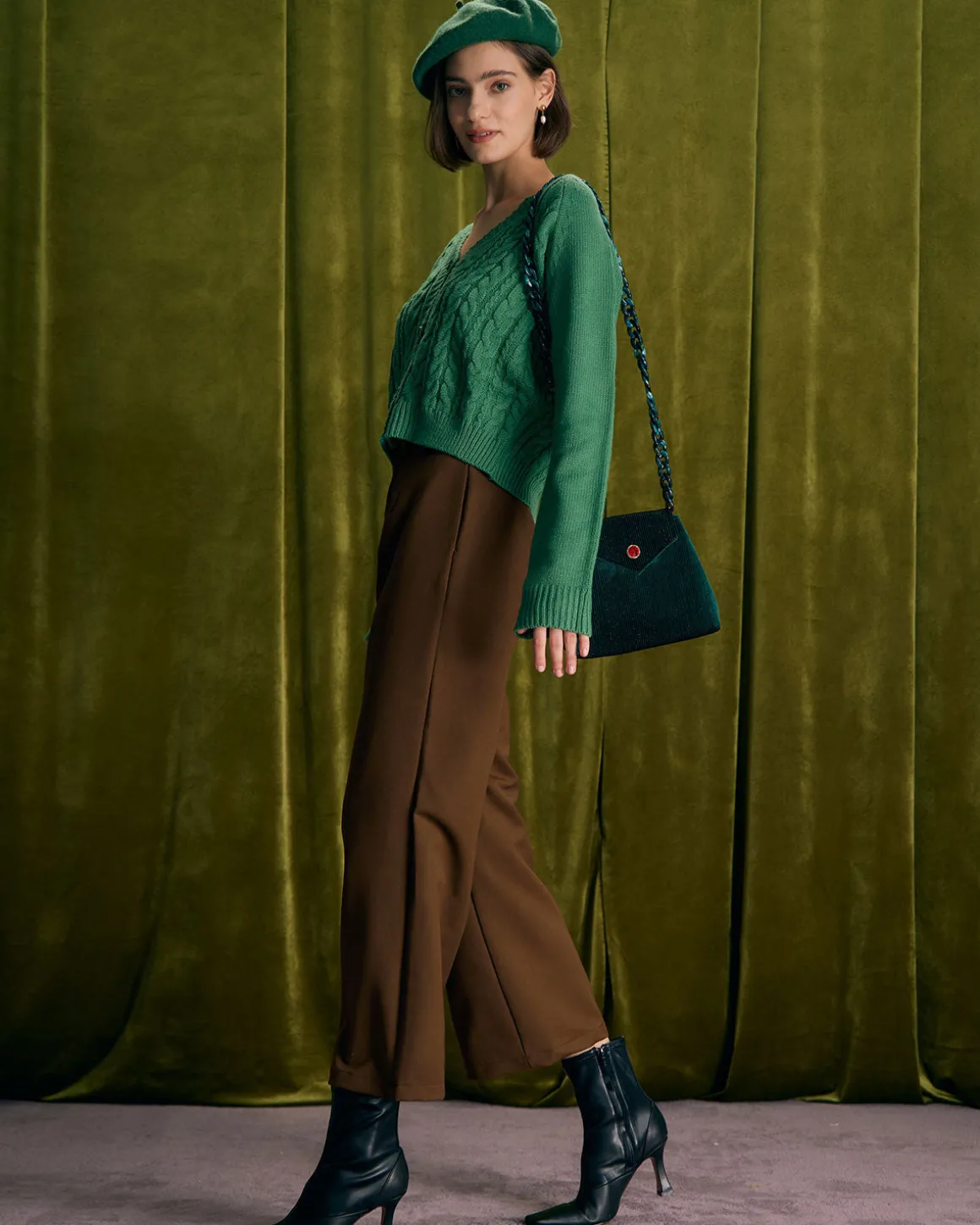 The Coffee Button Slant Pocket Straight Pants