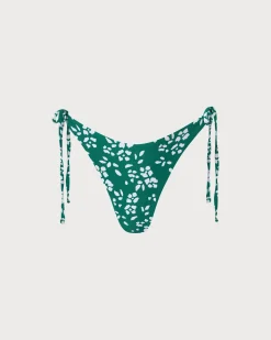 The Green Reversible Floral Tie Bikini Bottom
