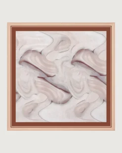 The Khaki Abstract Painting Square Scarf