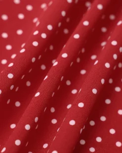 The Polka Dot Ruffle Wrap Dress