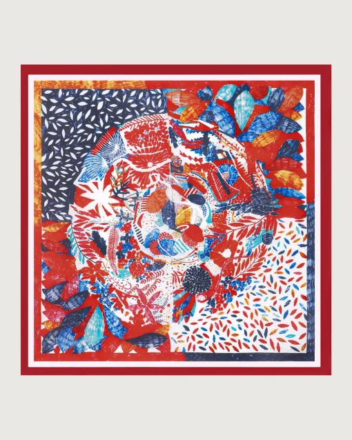 The Red Oil Painting Square Scarf
