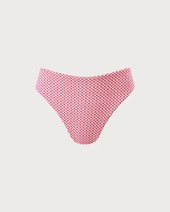 The Red Plaid Bikini Bottom