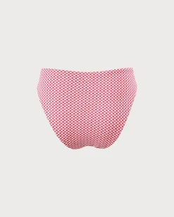 The Red Plaid Bikini Bottom