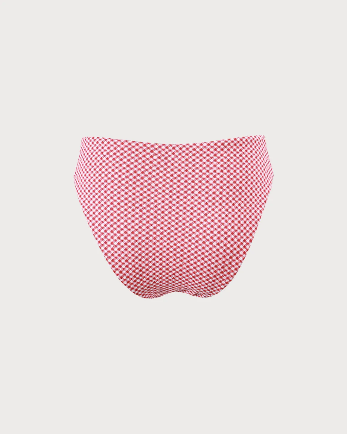 The Red Plaid Bikini Bottom