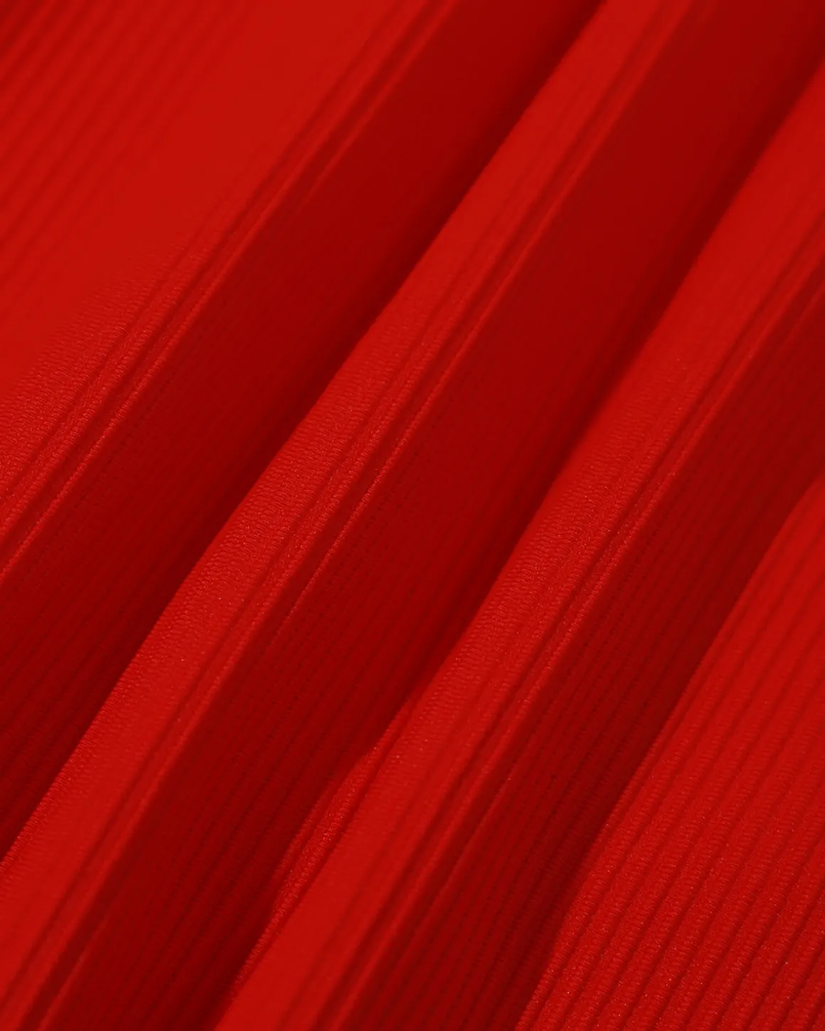 The Red Ribbed Cross Back One-Piece Swimsuit