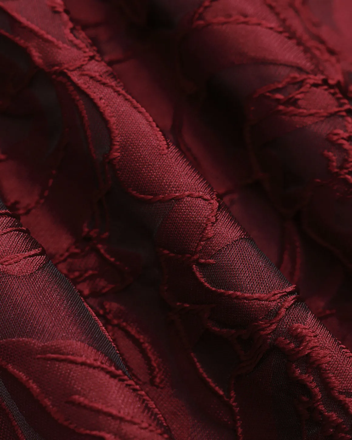 The Red Sweetheart Neck Jacquard Midi Dress