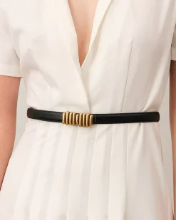 The Skinny Buckle Leather Belt