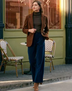 The Solid Collared Single Button Blazer