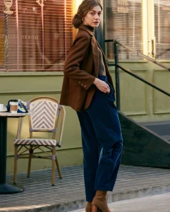 The Solid Collared Single Button Blazer