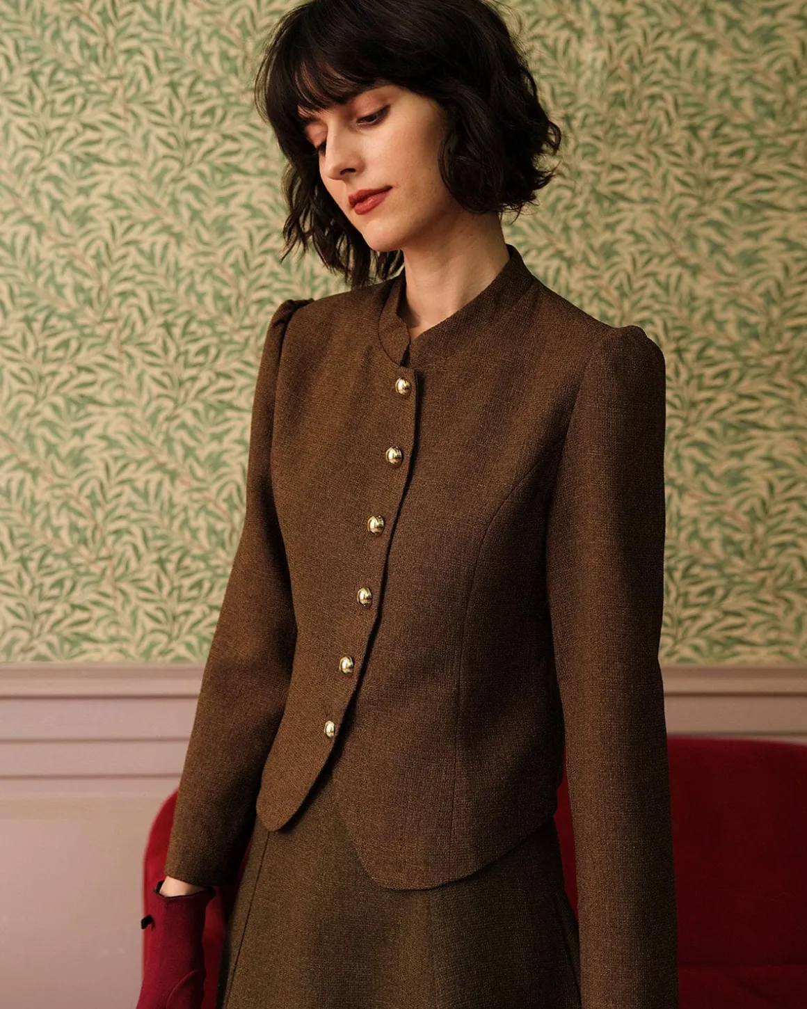 The Solid Retro Single-breasted Tweed Jacket