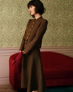 The Solid Retro Single-breasted Tweed Jacket
