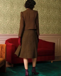 The Solid Retro Single-breasted Tweed Jacket