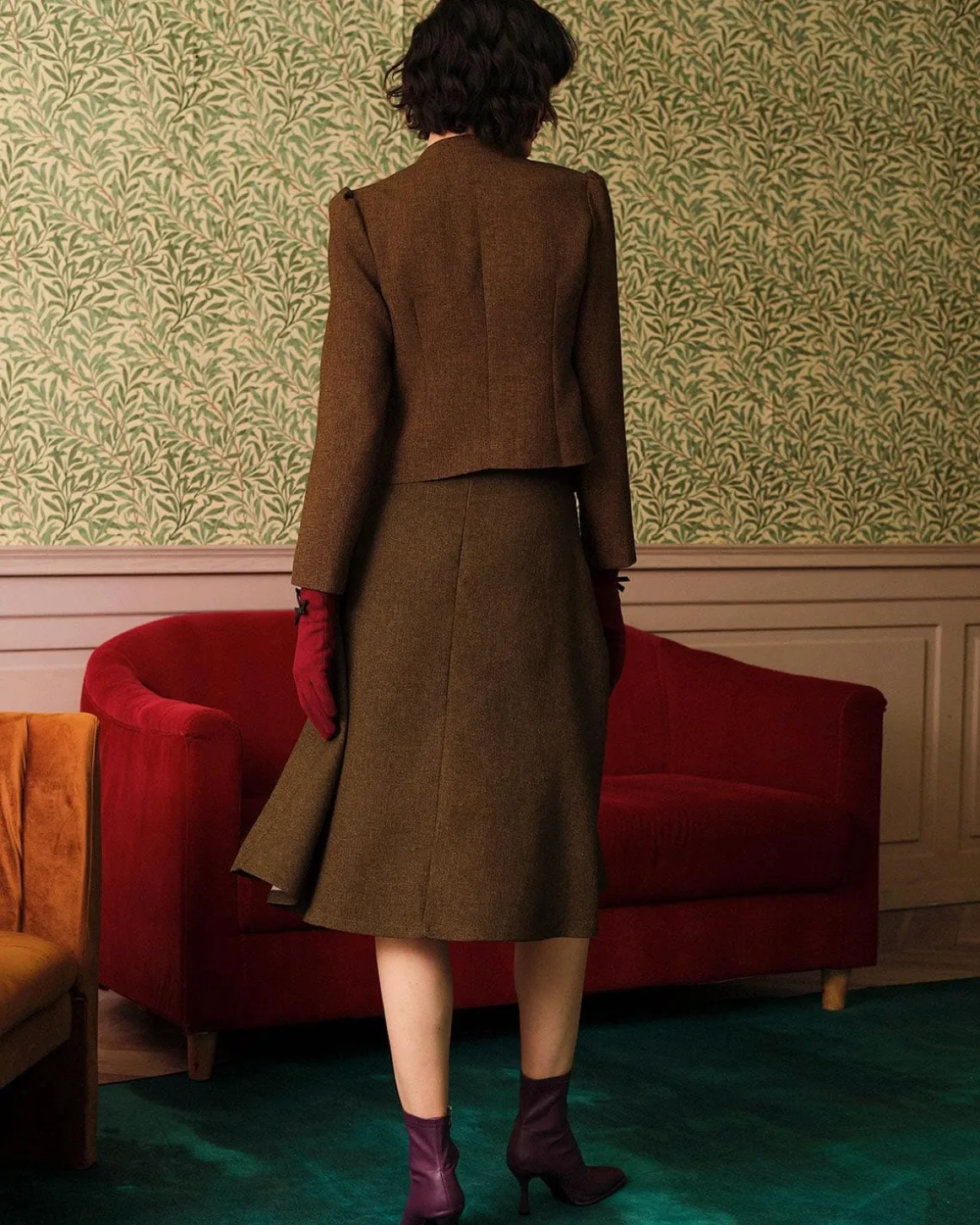 The Solid Retro Single-breasted Tweed Jacket