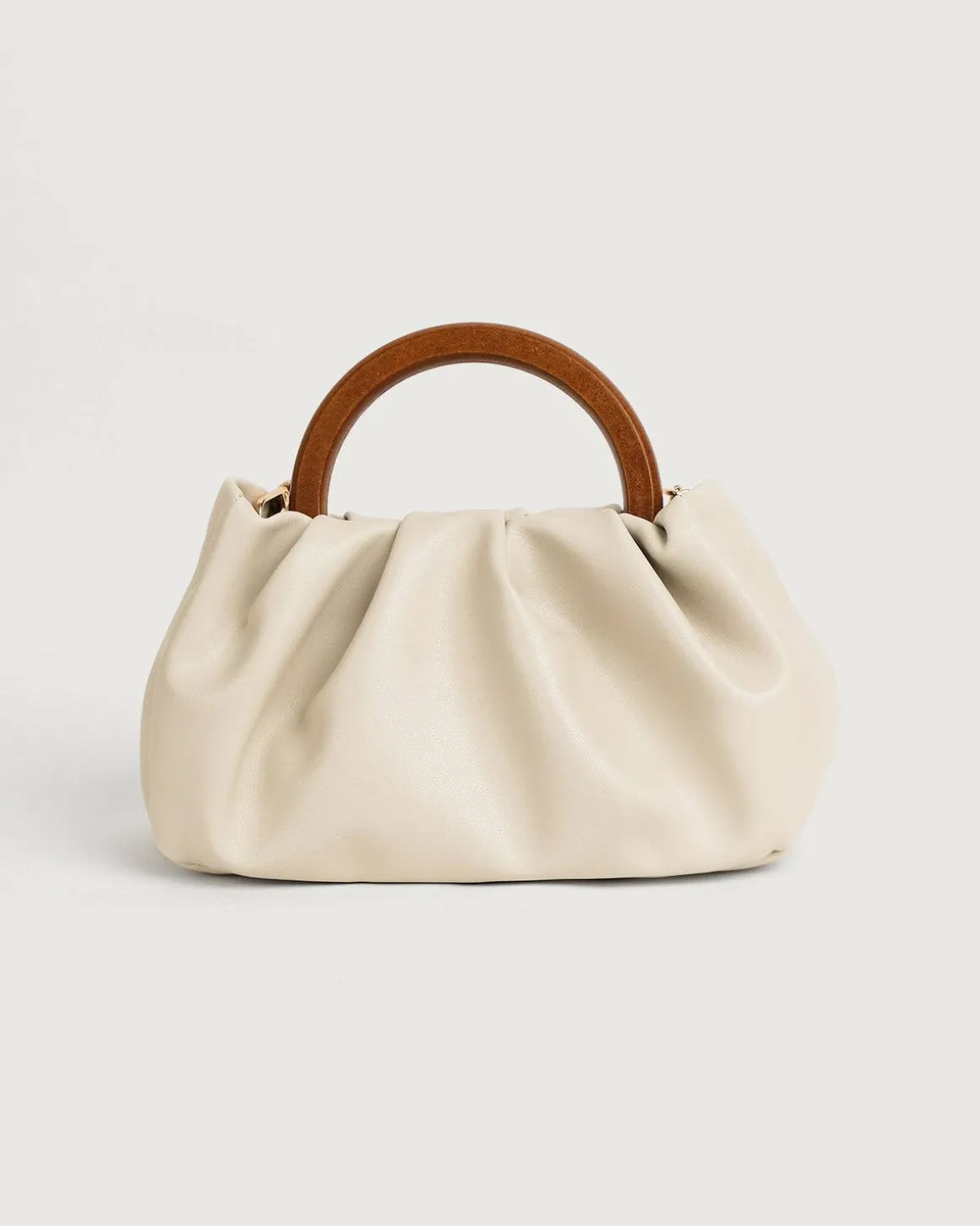 The Solid Ruched Handbag