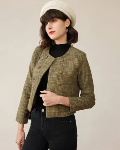 The Vintage Solid Tweed Coat