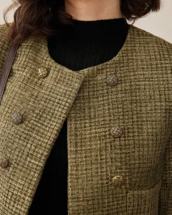 The Vintage Solid Tweed Coat
