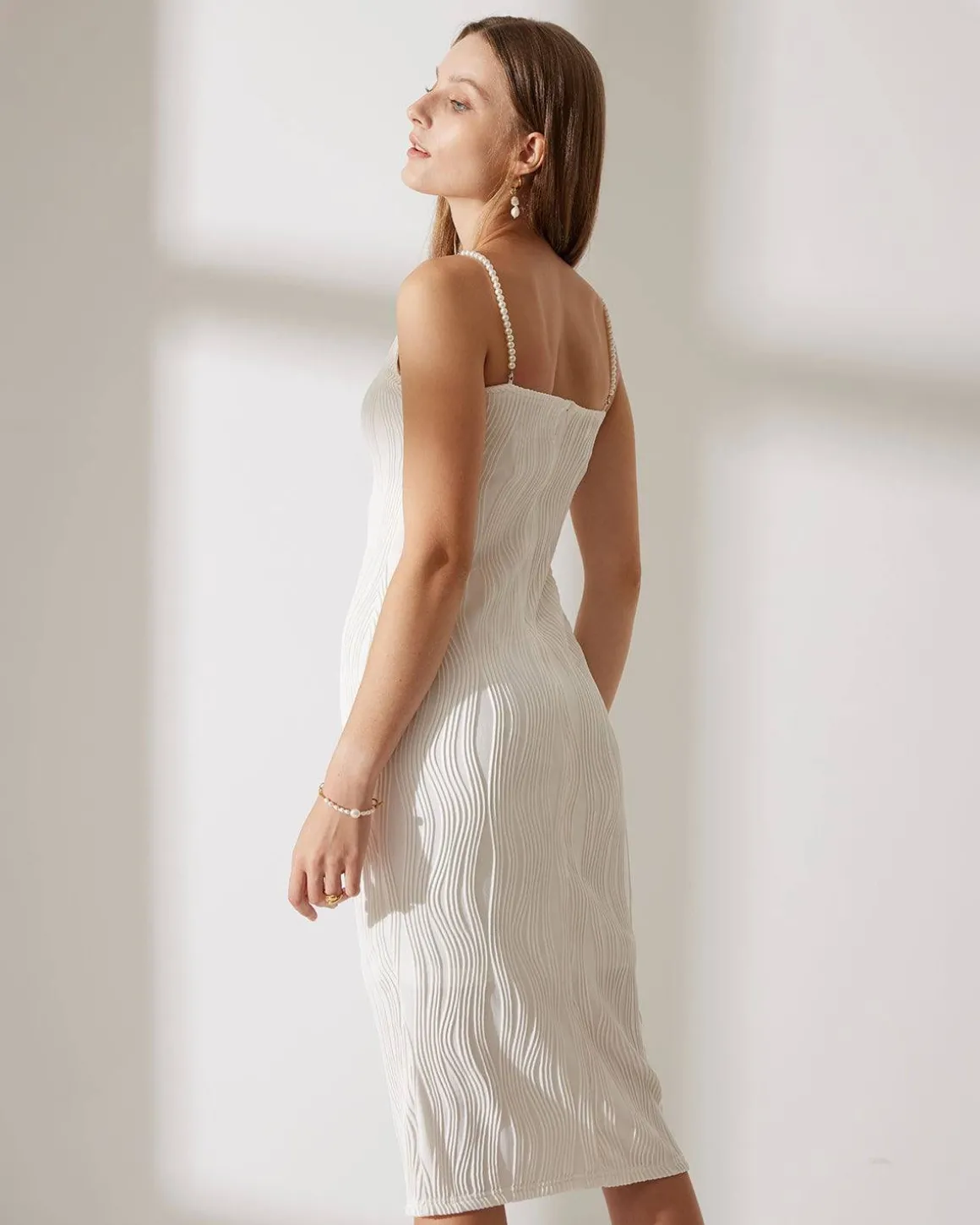 The Water Ripple Textured Cami Dress