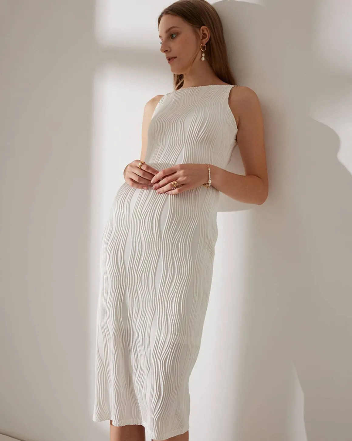 The Water Ripple Textured Cami Dress