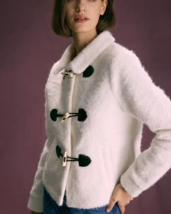 The White Horn Button Long Sleeve Jacket