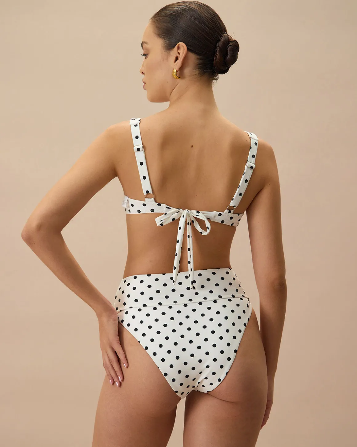 The White Polka Dot Underwire Bikini Top