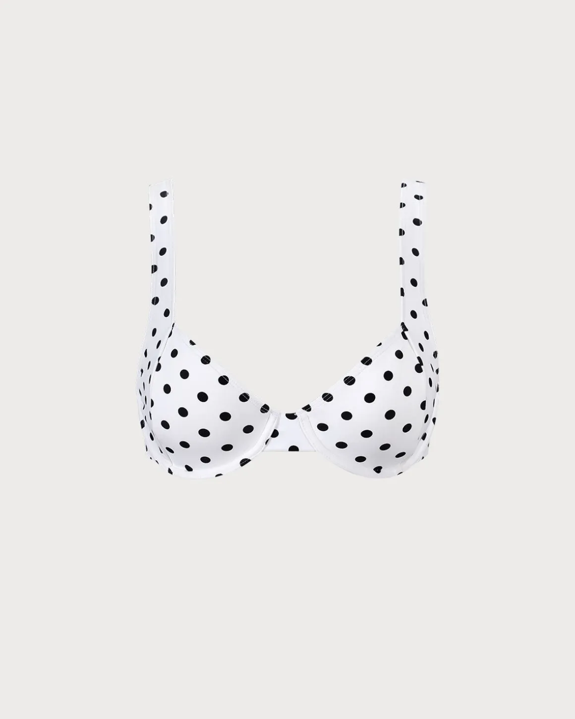 The White Polka Dot Underwire Bikini Top