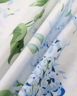 The White Square Neck Floral A-Line Midi Dress