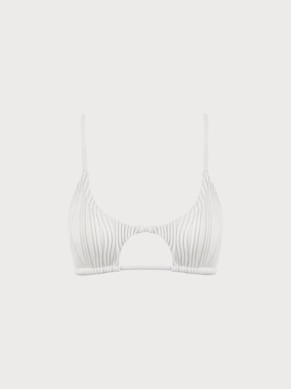 The White Water Ripple Cut-Out Bikini Top