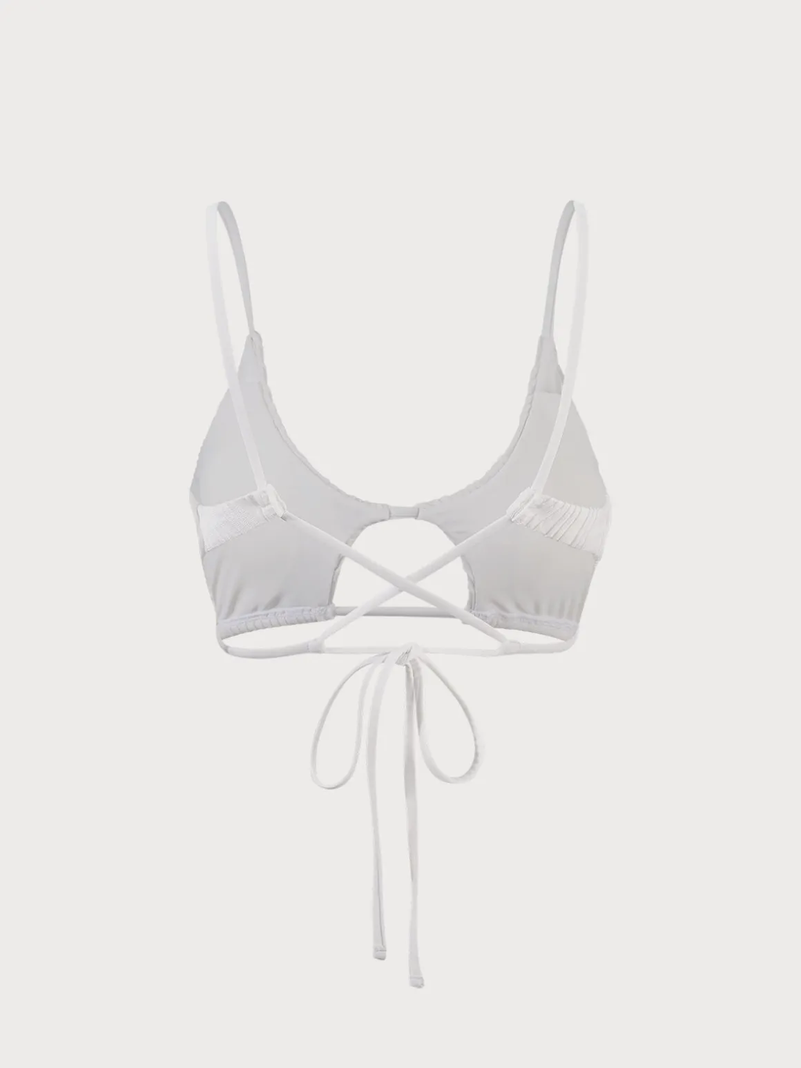 The White Water Ripple Cut-Out Bikini Top