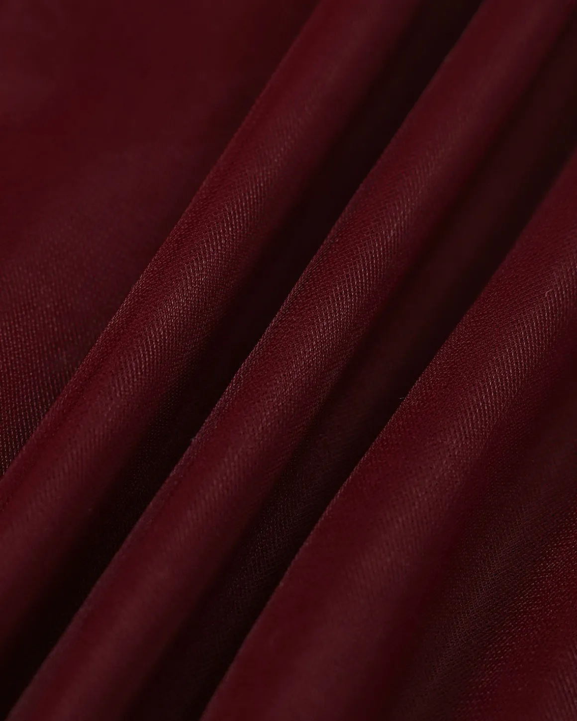 The Wine Red V Neck Mesh Wrap Maxi Dress