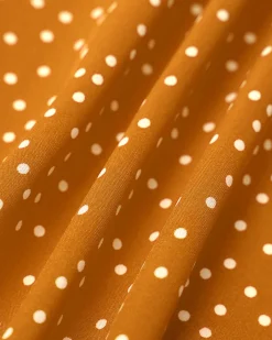 The Yellow Polka Dot Ruffle Wrap Dress