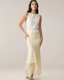 White Boat Neck Slim Tank