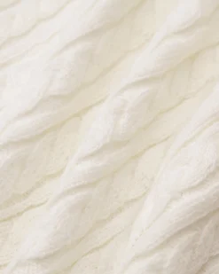 White Contrasting Knitted Mini Skirt