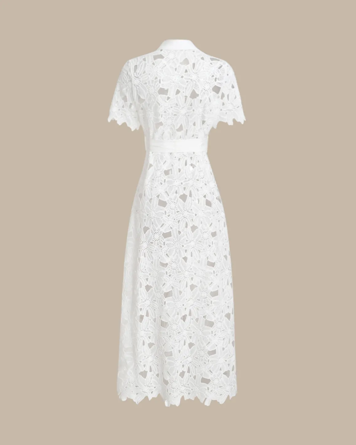 White Cut Out Button Maxi Dress