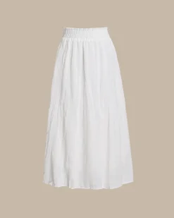 White Elastic Straight Waist Skirt