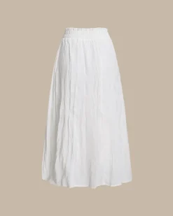 White Elastic Straight Waist Skirt