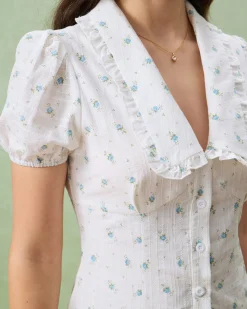 White Floral Chelsea Mini Dress