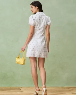 White Floral Chelsea Mini Dress