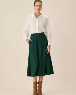 White Jacquard Button-Up Shirt