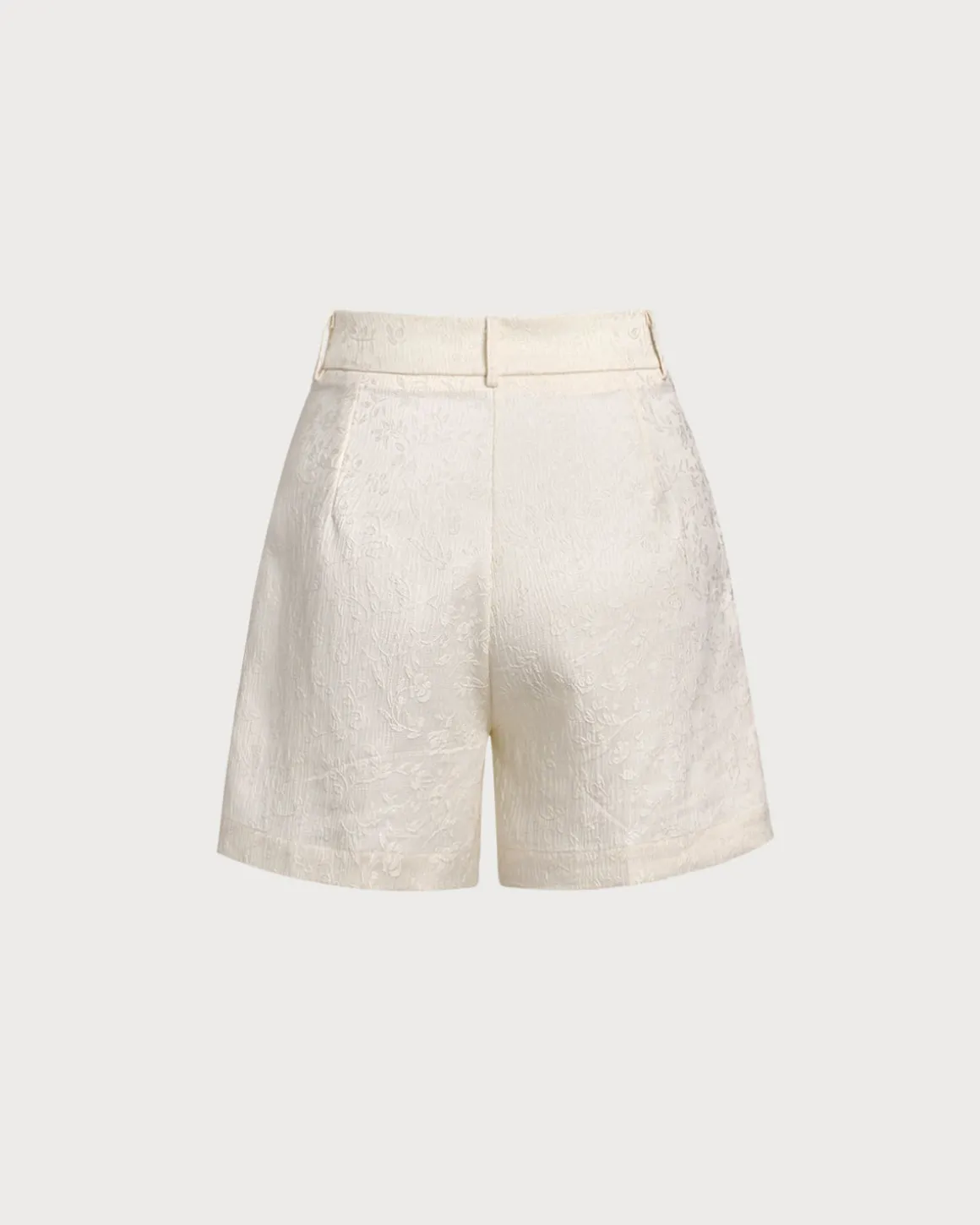 White Jacquard Shorts