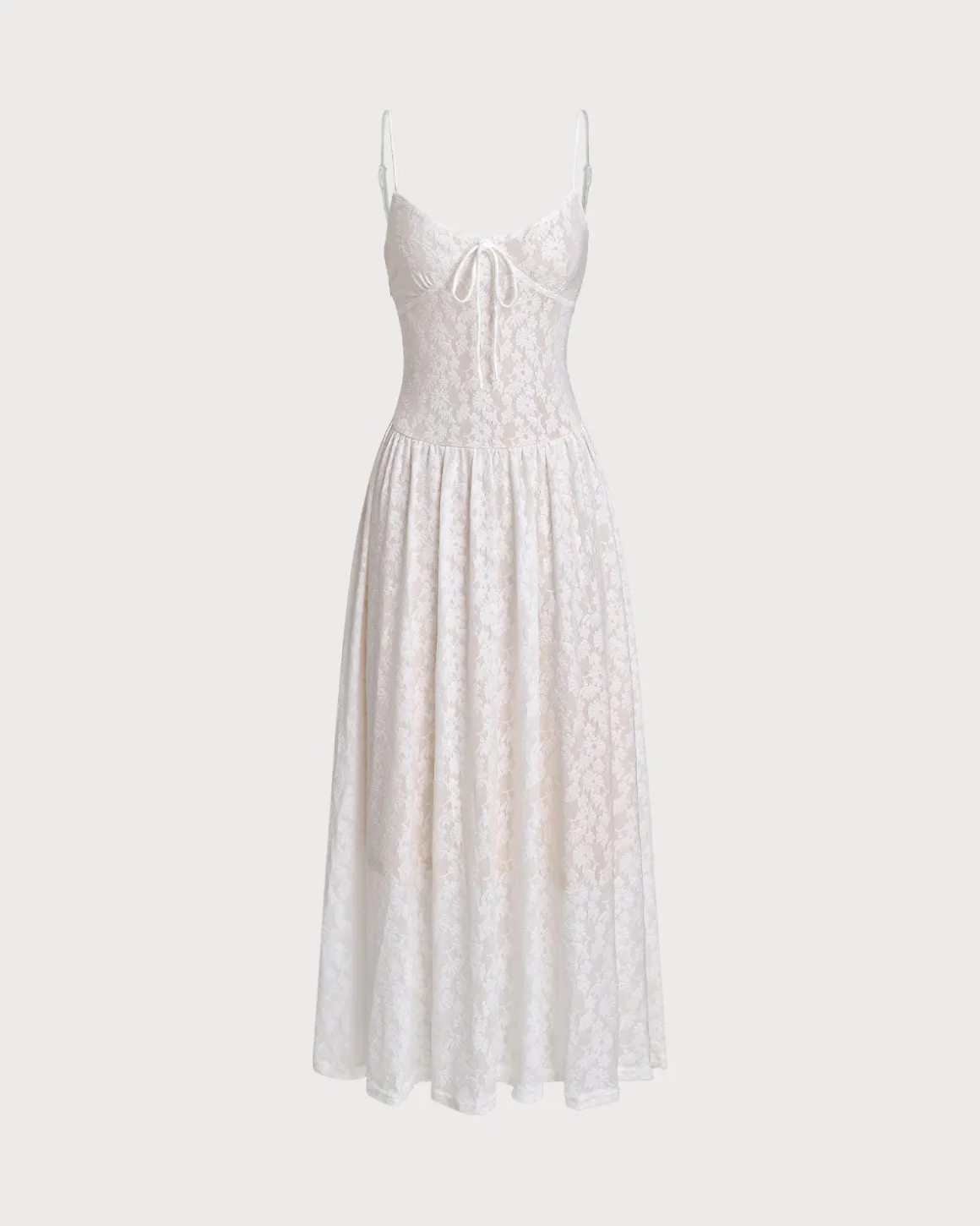 White Jacquard Slip Maxi Dress