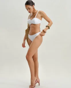White Jacquard Underwire Bikini Set