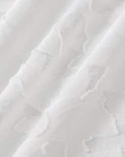 White Lace Boat Neck Midi Dress