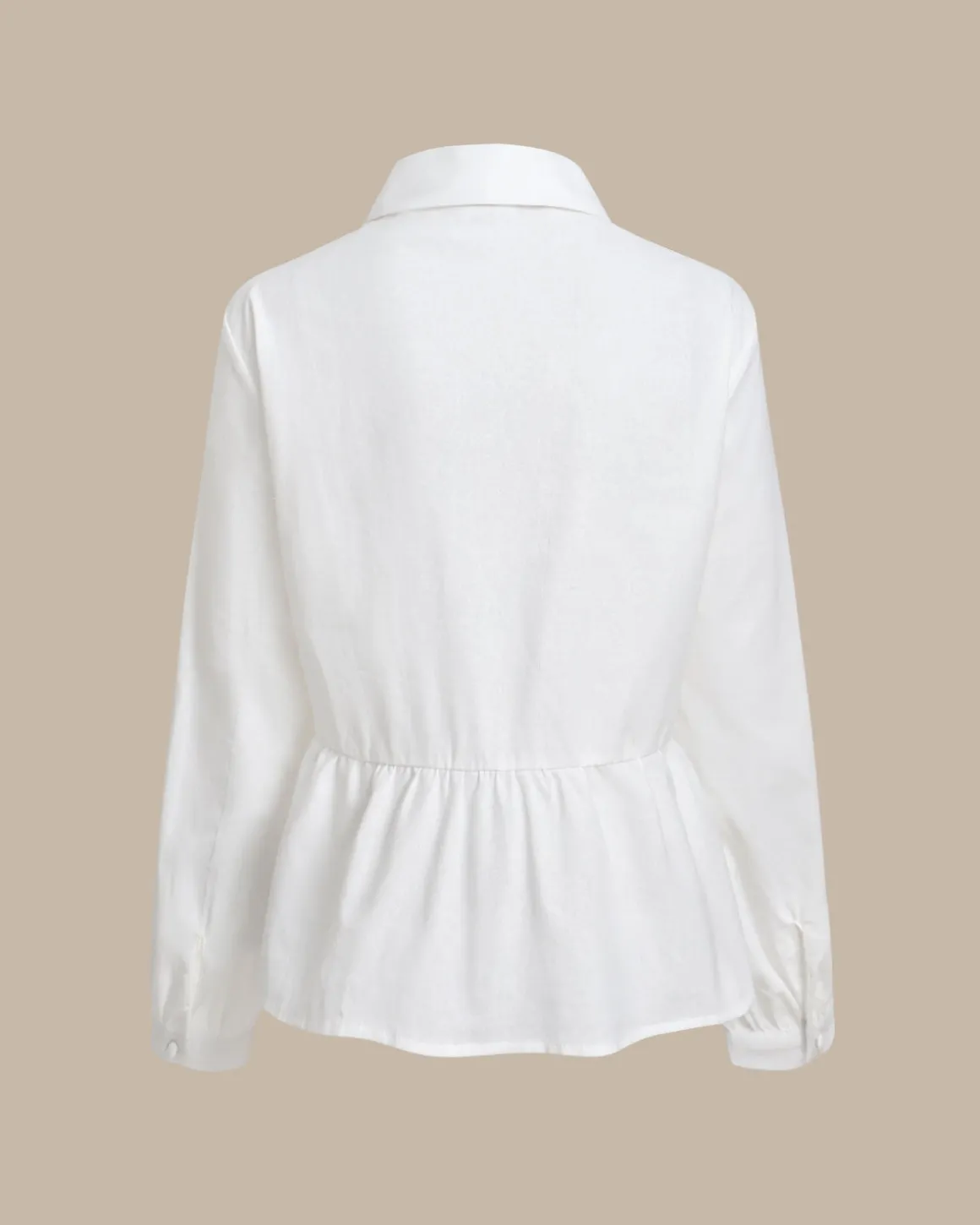 White Lace Pleated Shirt