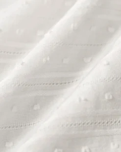 White Lace Puffed Sleeve Tee