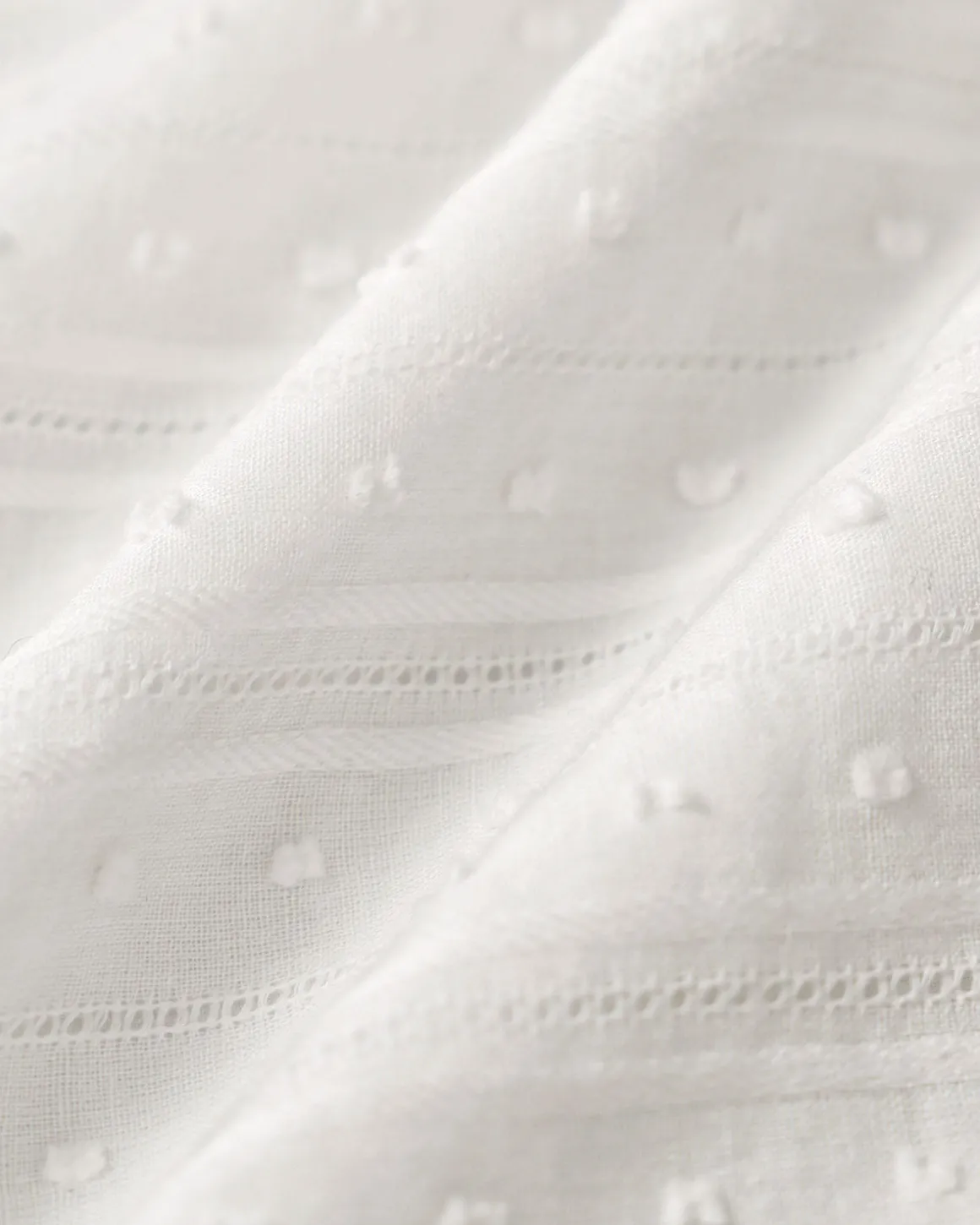 White Lace Puffed Sleeve Tee